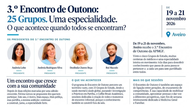 3.º Encontro de Outono: 25 Grupos. Uma especialidade. O que acontece quando todos se encontram?